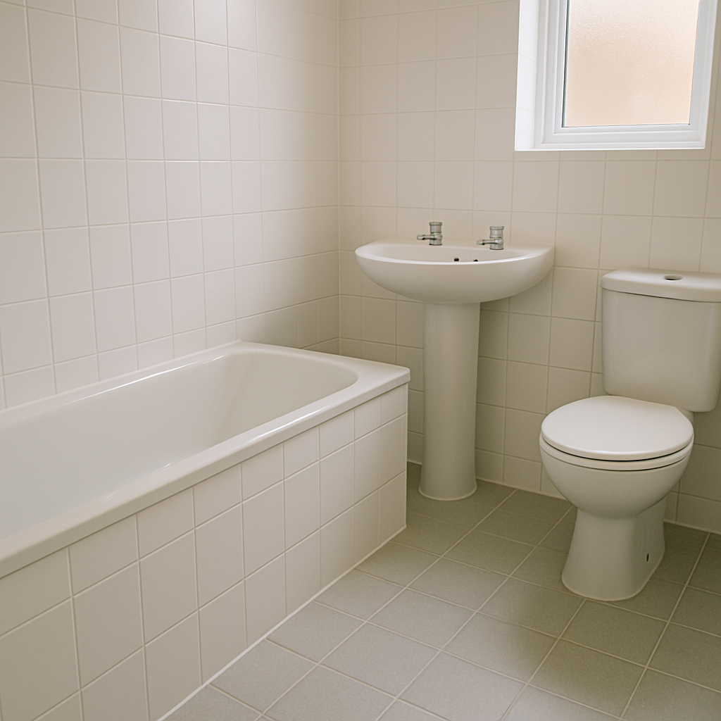 Salle de bains avec joints refaits